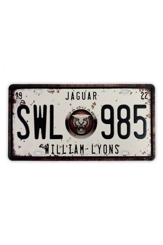 Jaguar registreringsskylt