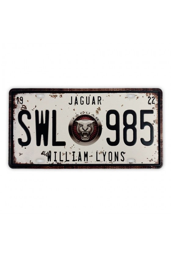 Plaque d'immatriculation Jaguar