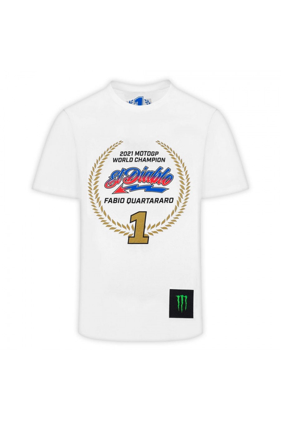 Fabio Quartararo MotoGP världsmästare 2021 vit T-shirt