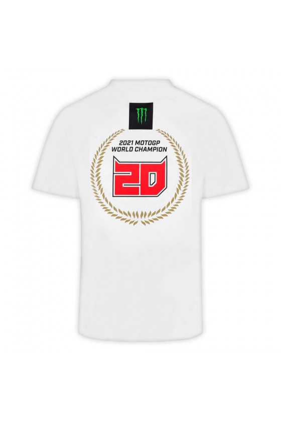 Fabio Quartararo MotoGP Weltmeister 2021 Weißes T-Shirt