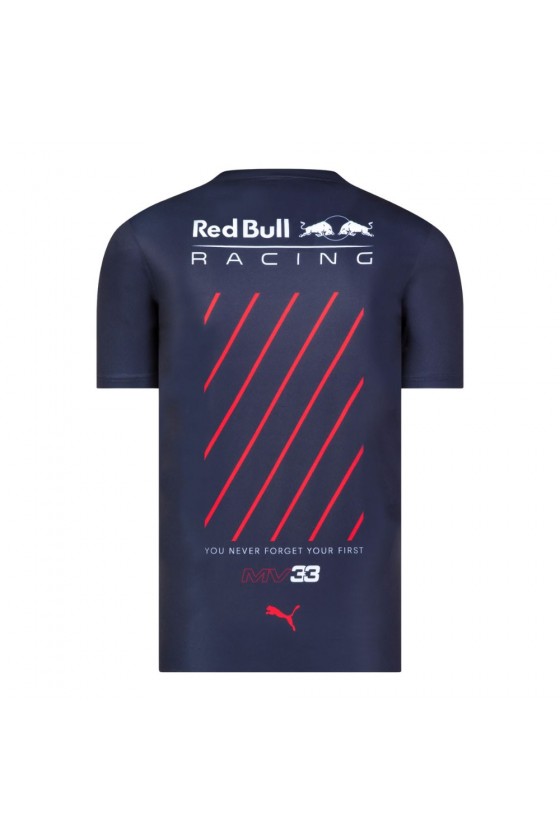 Camiseta Red Bull Racing Max Verstappen Campeón F1 2021 Azul