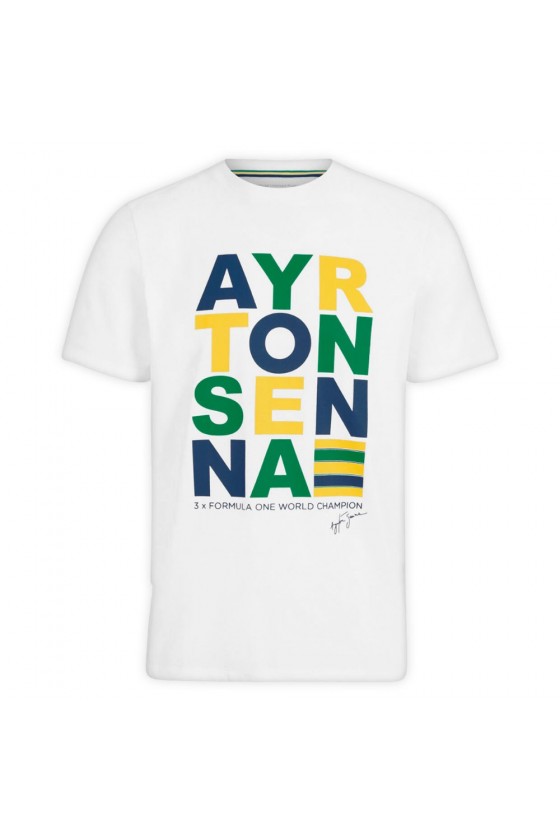 Ayrton Senna Streifen-T-Shirt