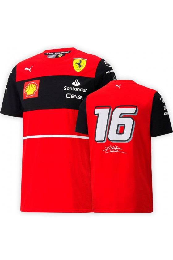 Camiseta Scuderia Ferrari F1 Charles Leclerc 2022