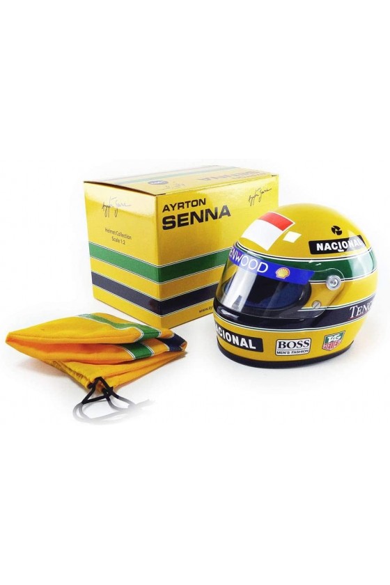 Casco Mini Helmet Escala 1:2 Ayrton Senna 1993