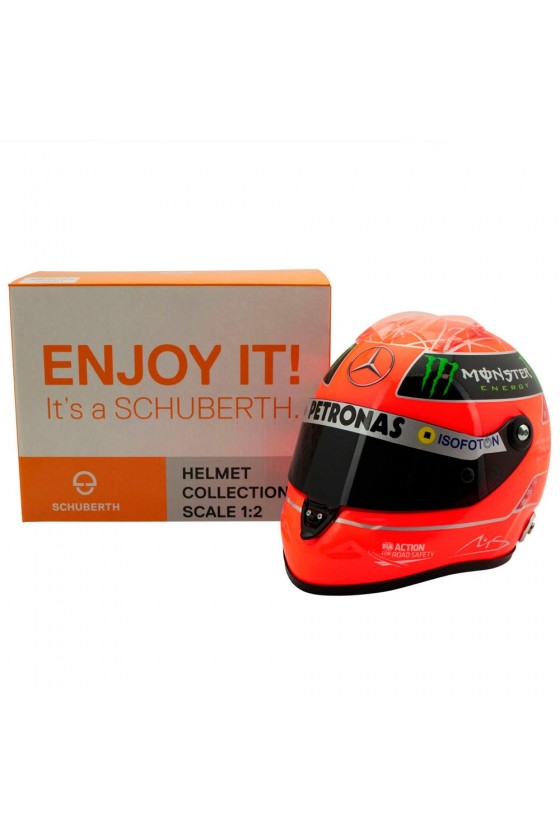 Casco Mini Helmet 1:2 Michael Schumacher 'Mercedes 2012' Última Carrera