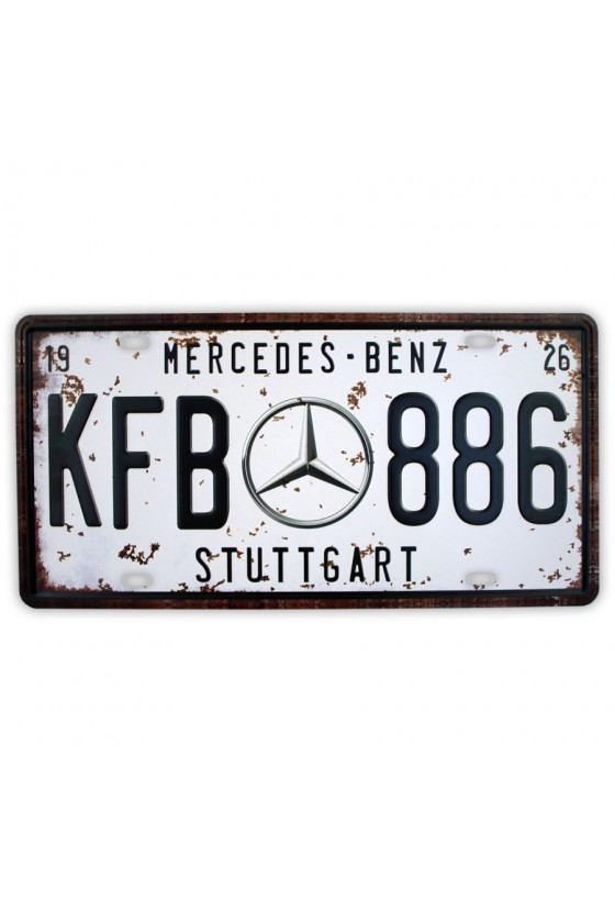 Plaque d'immatriculation Mercedes Benz