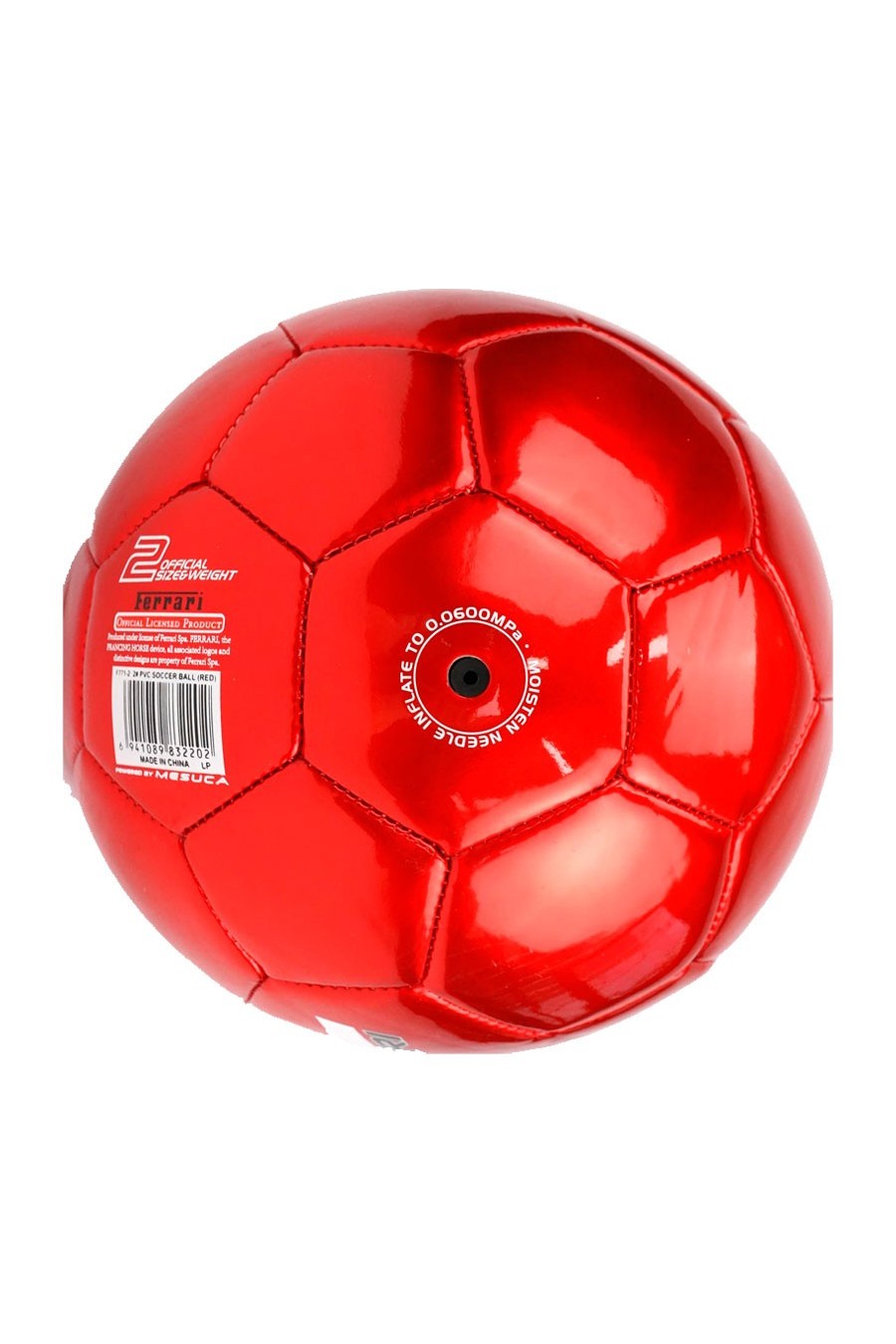 Pallone da calcio rosso lucido Scuderia Ferrari 2