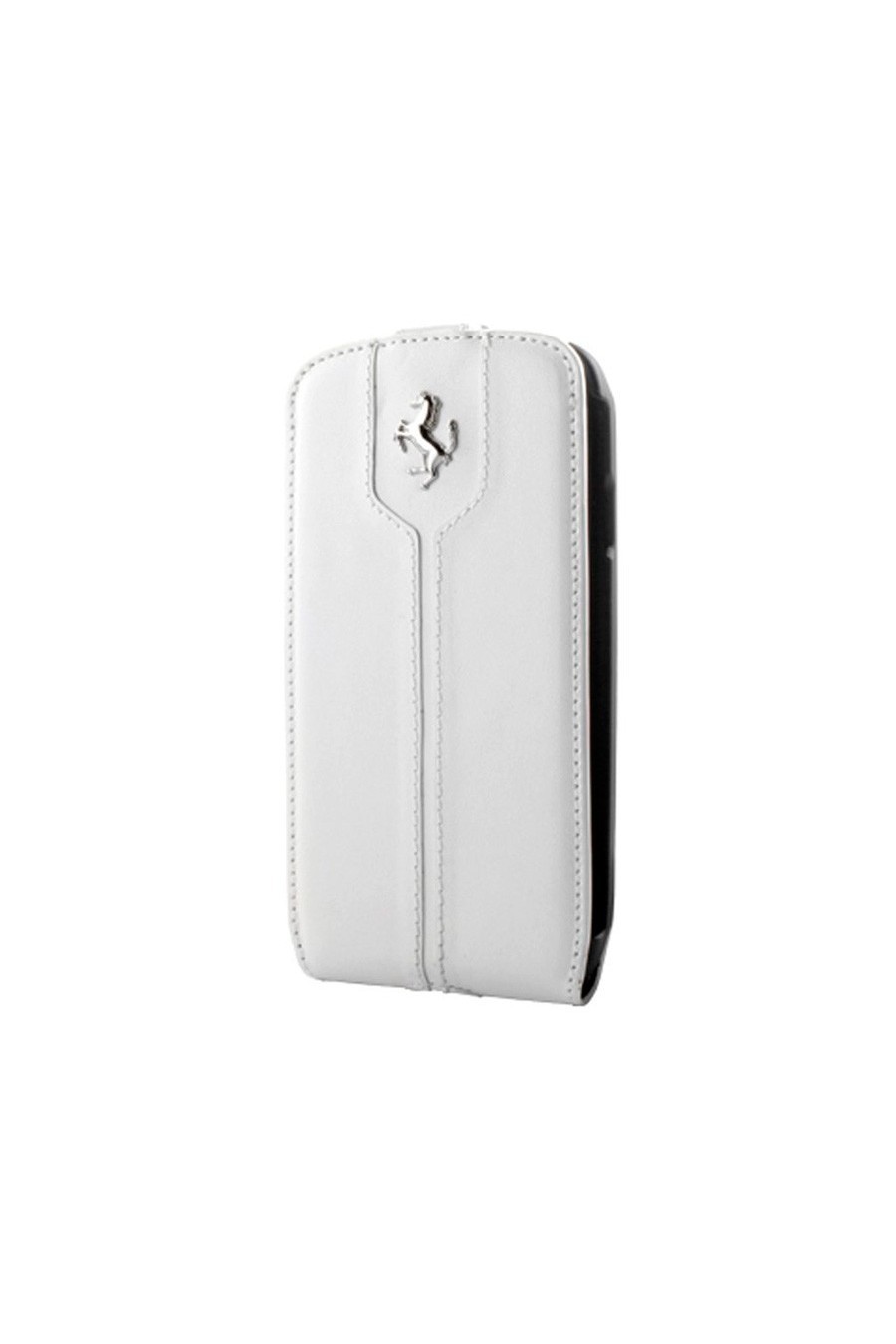 Scuderia Ferrari White Leather iPhone Case