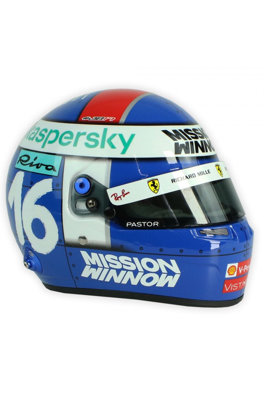 Mini Capacete 1:2 Charles Leclerc 'Ferrari 2021' GP de Mônaco