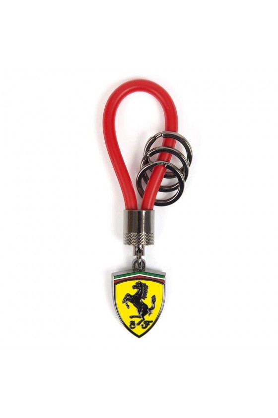Scuderia Ferrari Fan-Schlüsselanhänger aus rotem Gummi
