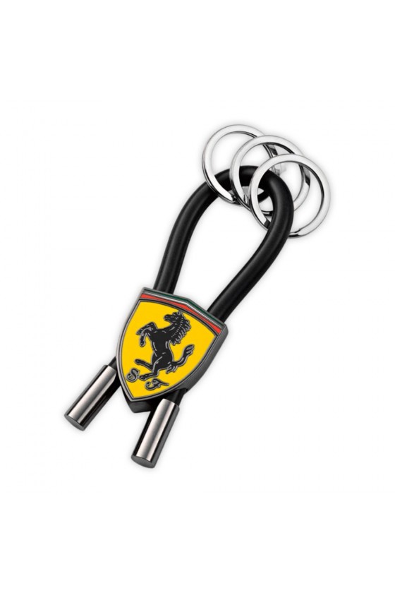 Scuderia Ferrari Scudetto Rings Sleutelhanger Zwart