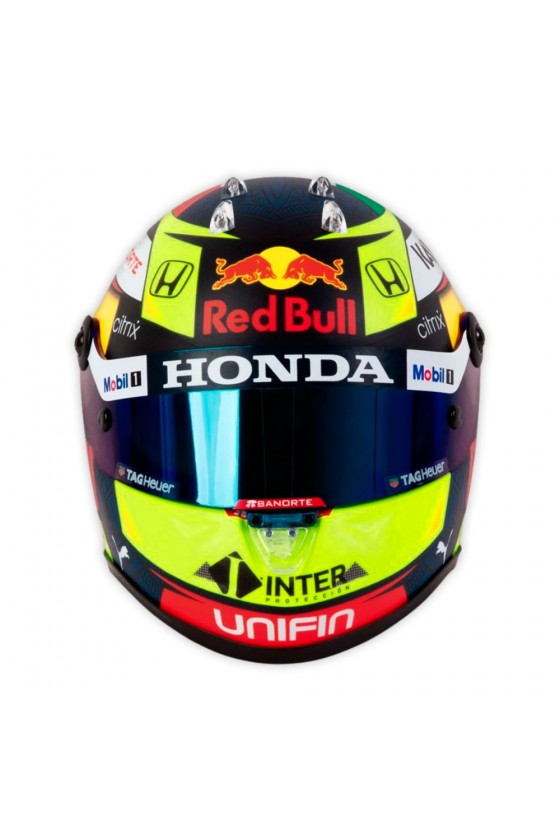 Casco Mini Helmet Escala 1:4 Sergio PÃ©rez 'Red Bull Racing 2021'