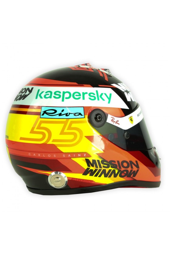 Casco Mini Helmet 1:2 Carlos Sainz 'Ferrari 2021' Sponsor
