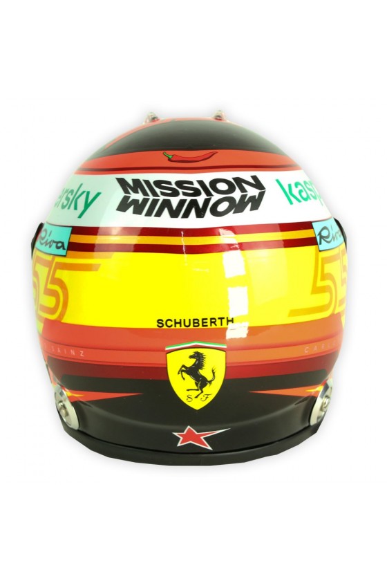 Casco Mini Helmet 1:2 Carlos Sainz 'Ferrari 2021' Sponsor