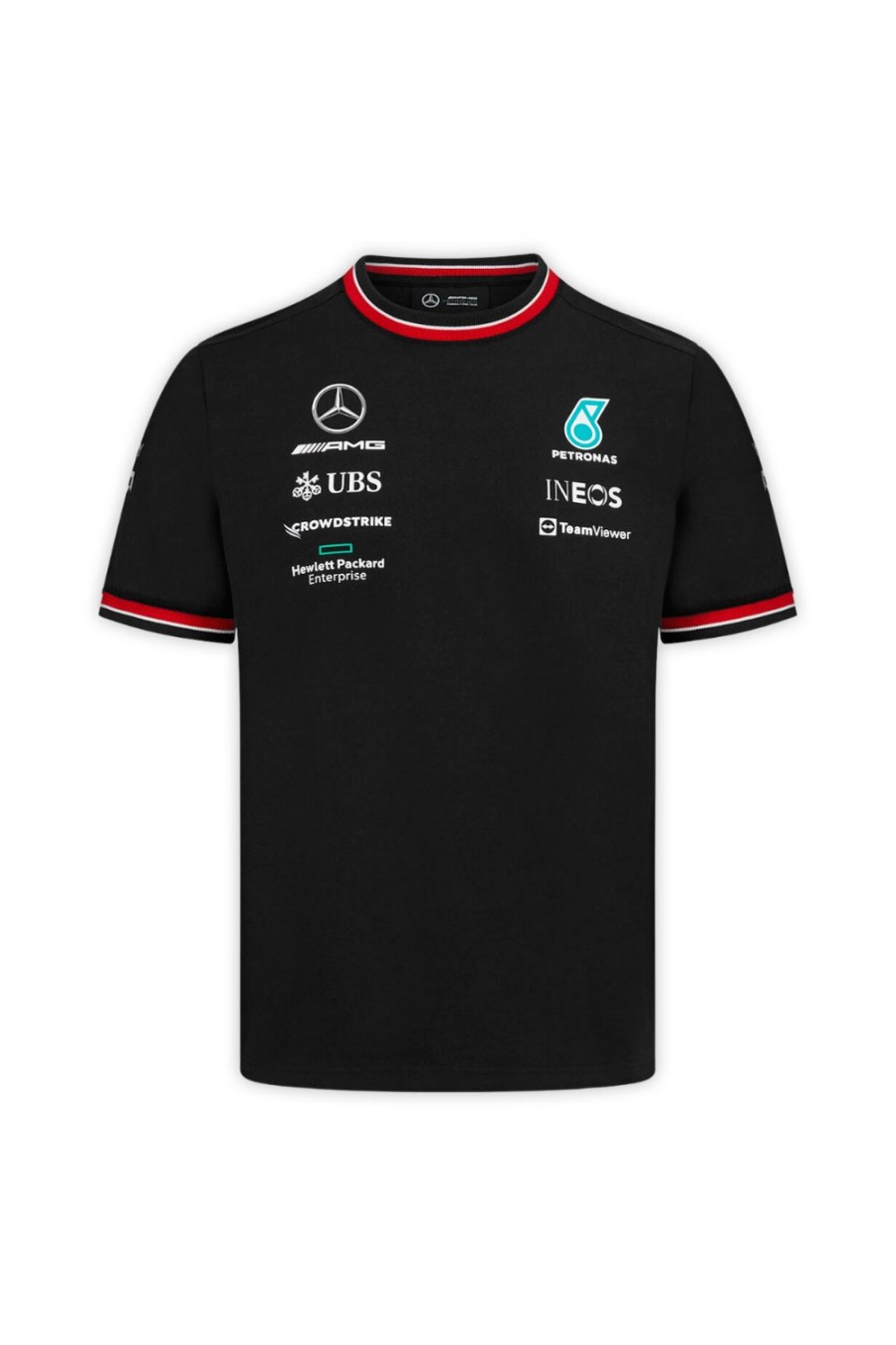 Mercedes AMG F1 2022 Kinder T-Shirt Schwarz