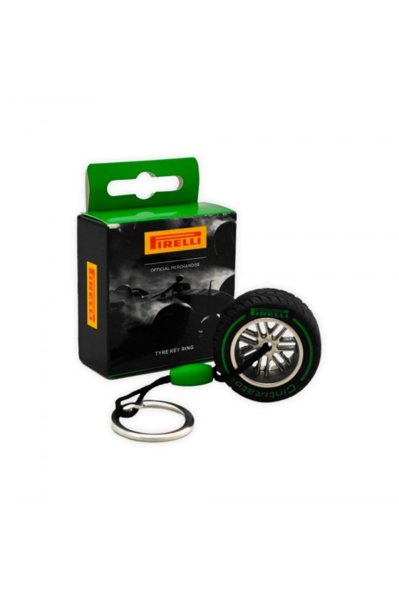 Pirelli F1 Intermediate Tire Keychain