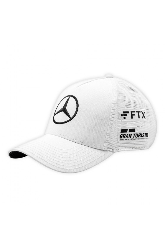 Mercedes AMG F1 Lewis Hamilton 2022 Weiße Trucker-Kappe