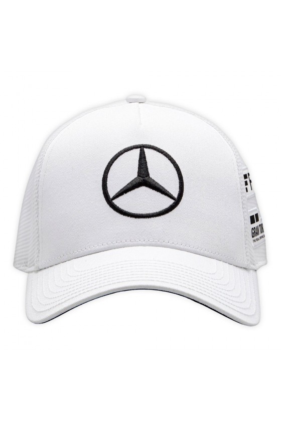 Gorra Mercedes AMG F1 Lewis Hamilton 2022 Blanco Trucker