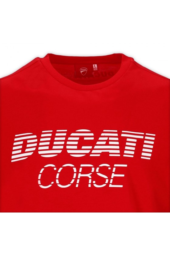 Rotes T-Shirt mit Ducati Corse-Logo