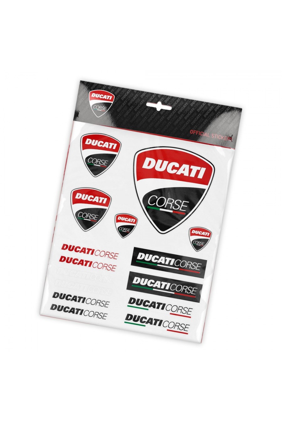 Comprar Pack Pegatinas Ducati Corse. Disponible en rojo, unisex