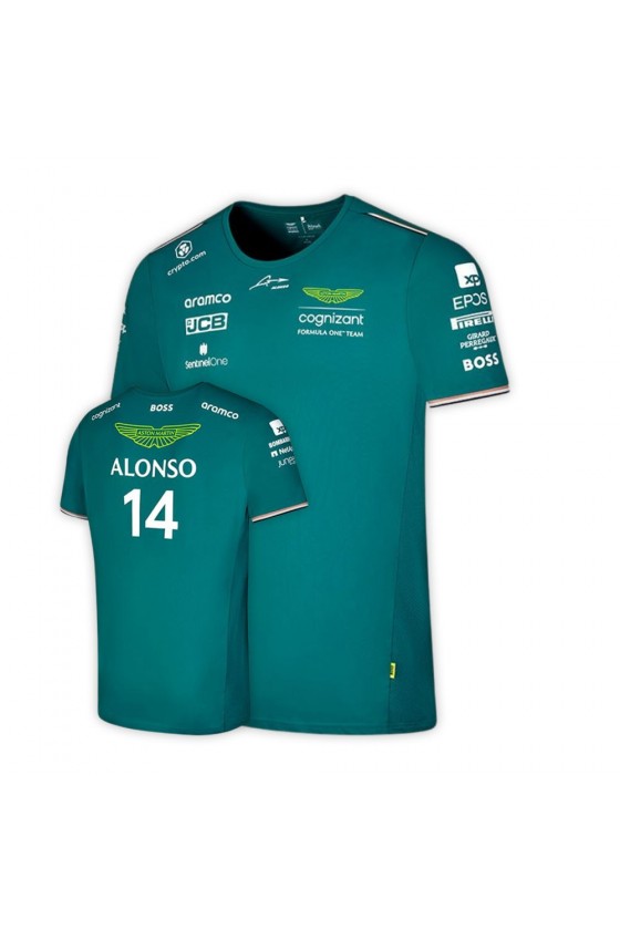 joyería Buena suerte brillante Comprar Camiseta Infantil Fernando Alonso Aston Martin F1. Disponible en  verde, infantil