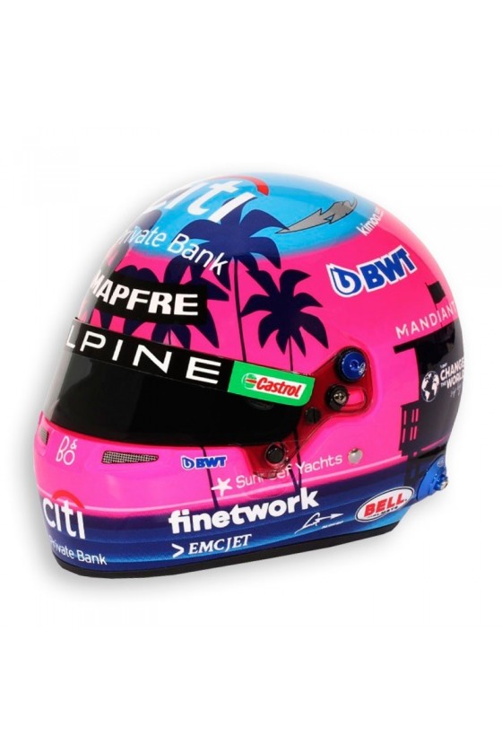 Casco Mini Helmet 1:2 Fernando Alonso 'Alpine 2022' GP Miami