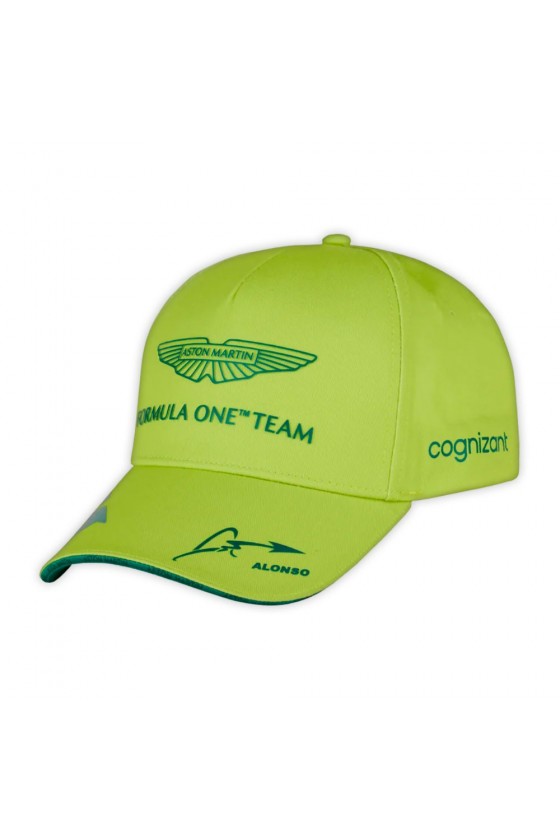 Fernando Alonso Aston Martin F1 Kindermütze - Lime