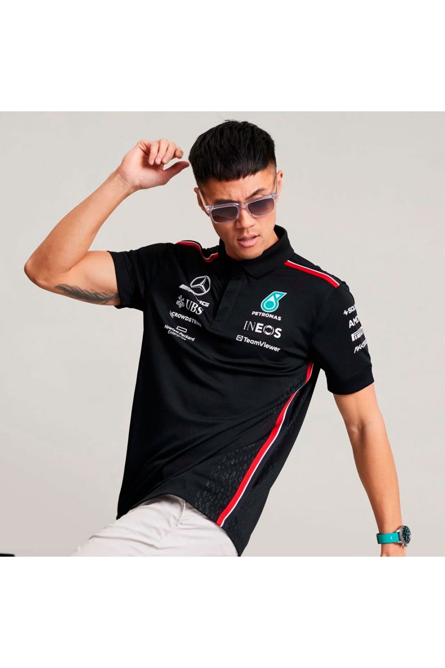 Polo Mercedes F1 Negro