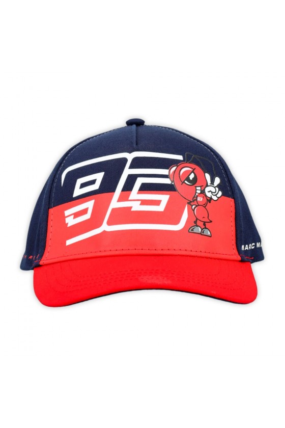 Cappellino Marc Márquez 93 blu da bambino