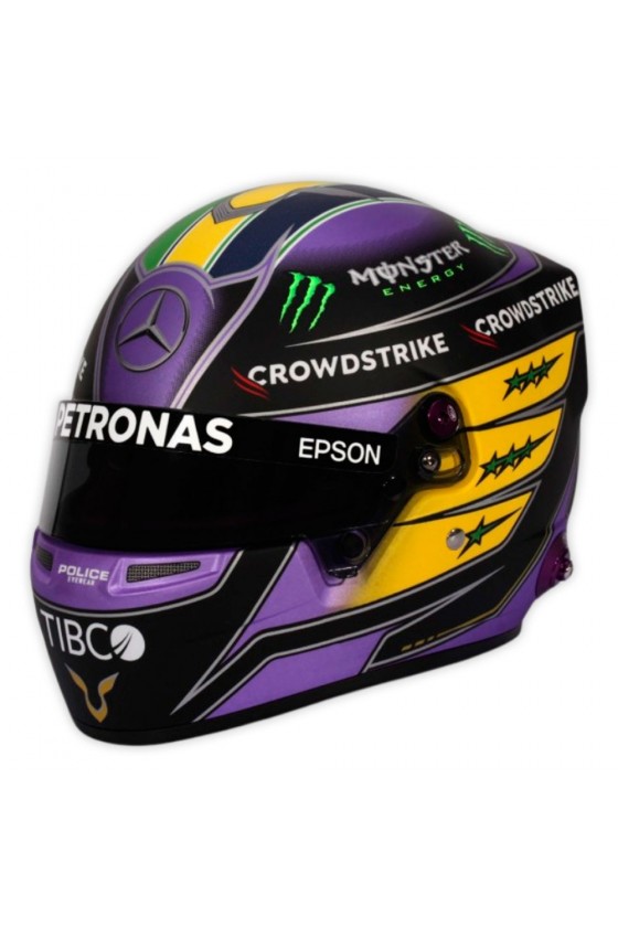 Casco Mini Helmet 1:2 Lewis Hamilton 'Mercedes 2021' GP Brasil