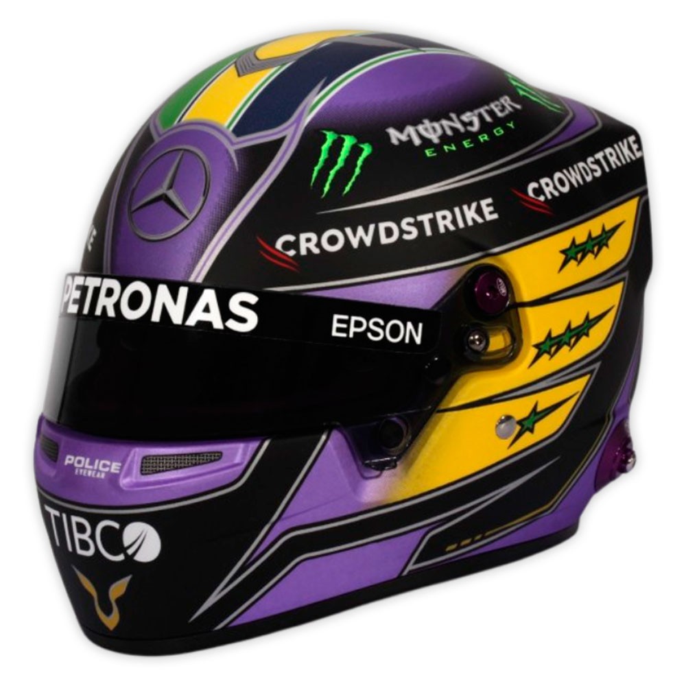 Casco Mini Helmet 1:2 Lewis Hamilton 'Mercedes 2021' GP Brasil