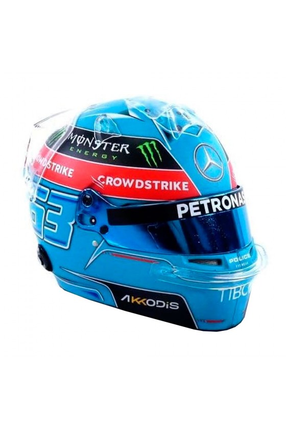 Mini casco 1:5 George Russell 'Mercedes 2022' GP Brasile