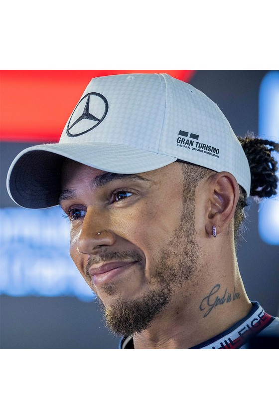 Lewis Hamilton Mercedes F1 weiße Kappe