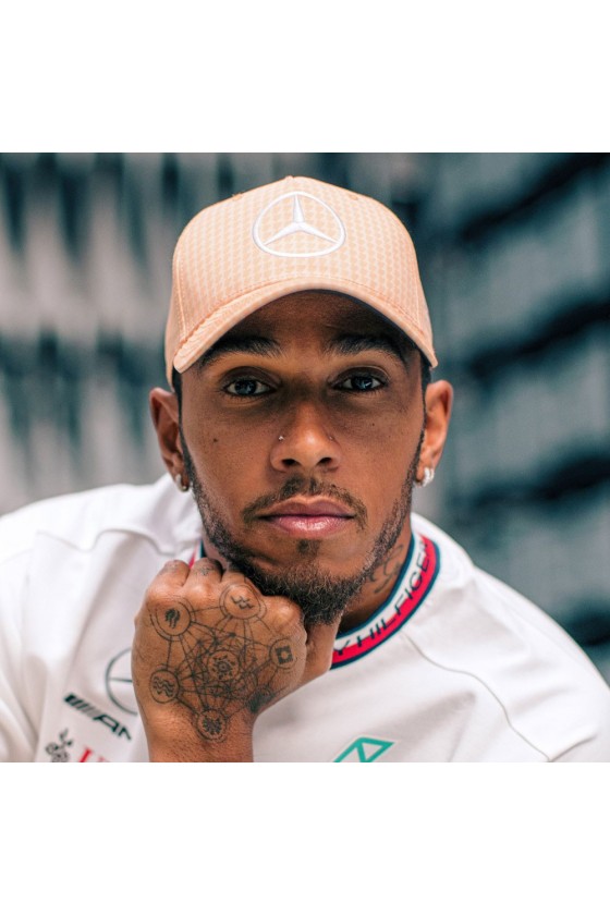 Gorra Lewis Hamilton Mercedes F1 Melocotón