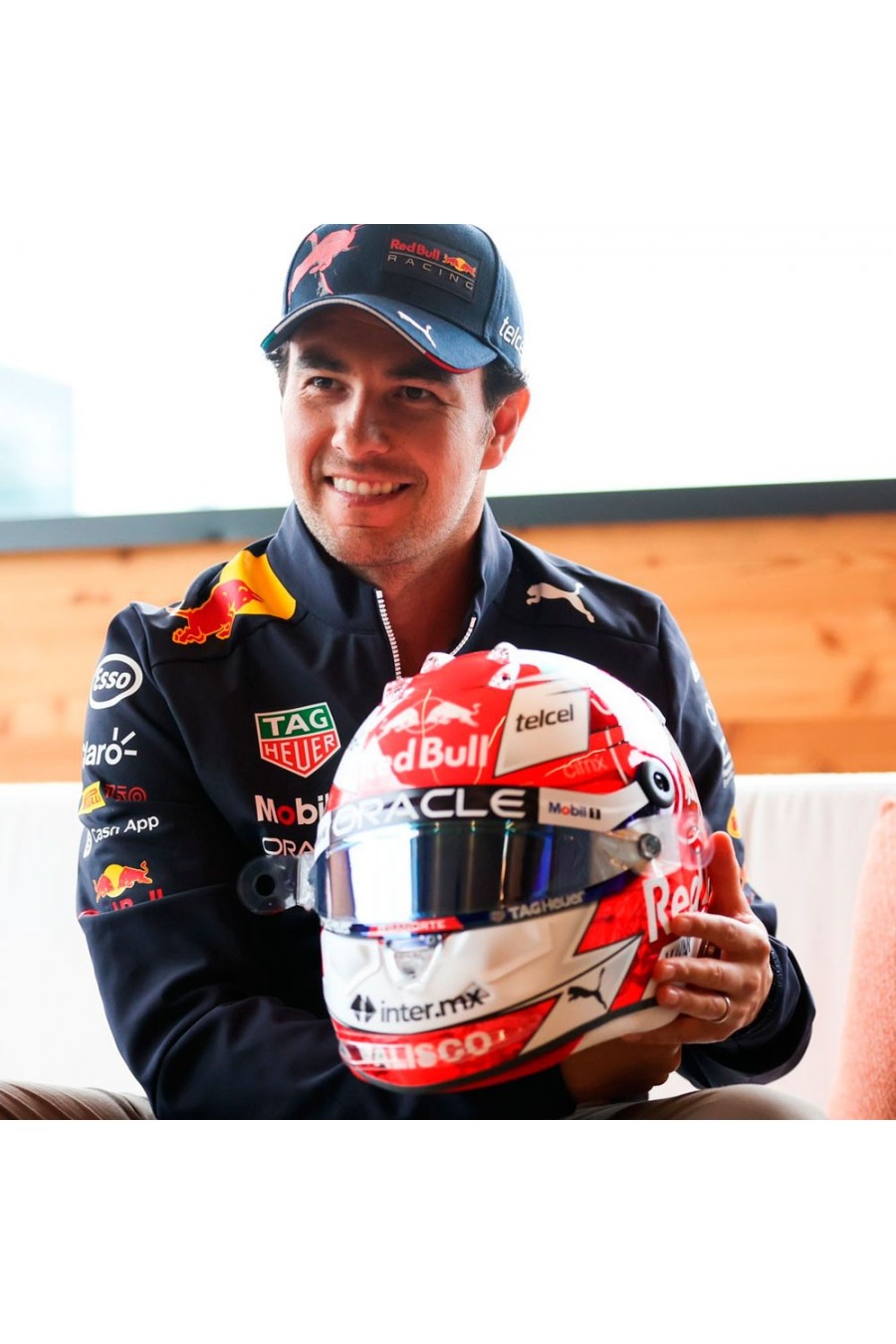 Casco Mini Helmet 1:2 Sergio Pérez 'Red Bull 2022' GP Austria