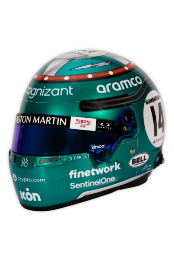 Casco Mini Helmet 1:2 Fernando Alonso 'Aston Martin 2023' GP