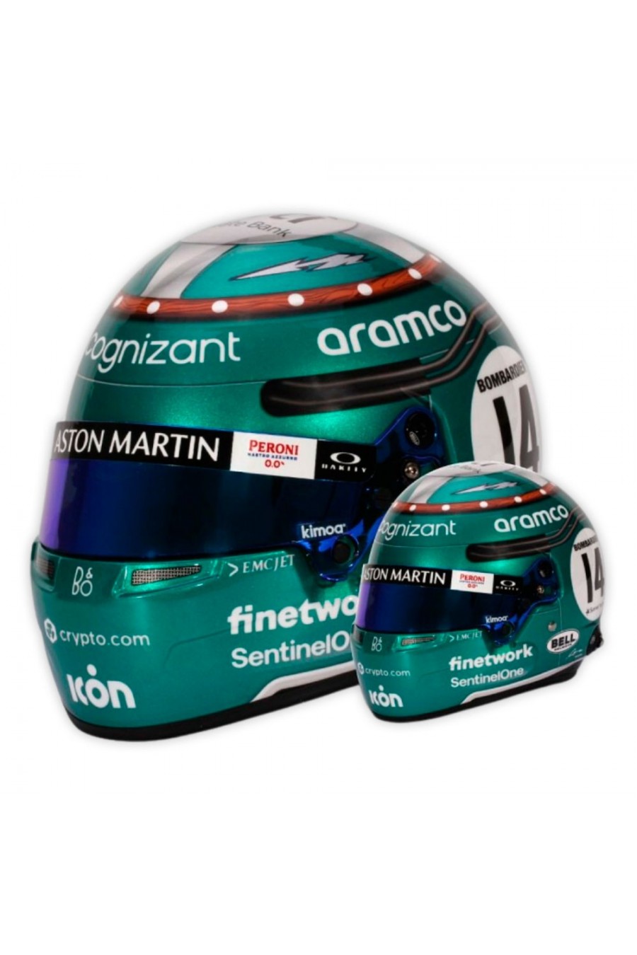 Mini Helmet 1:2 Fernando Alonso 'Aston Martin 2023' Great