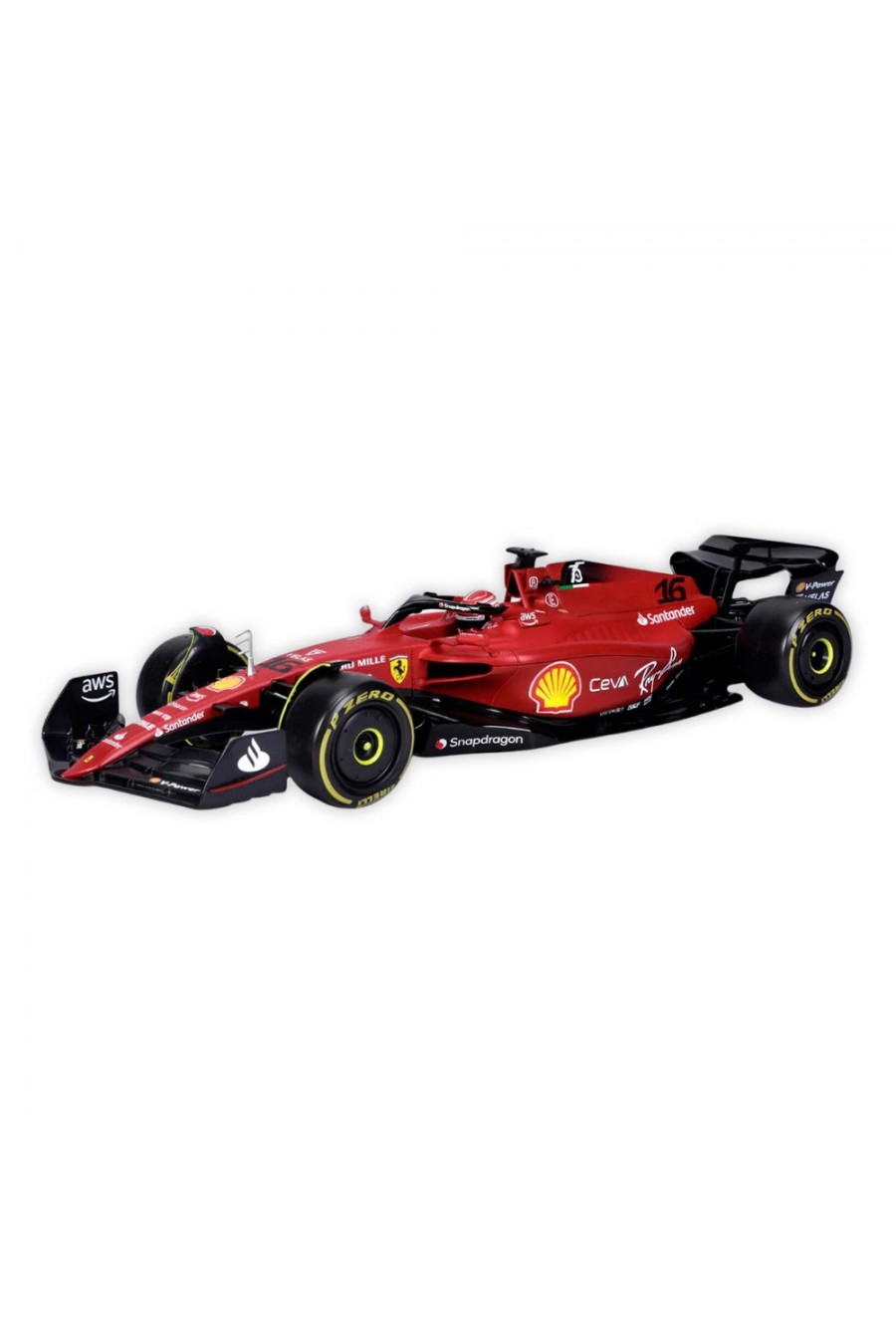 Buy Miniature 1:18 Scuderia Ferrari F1-75 2022 'Charles Leclerc' car.  Available in red