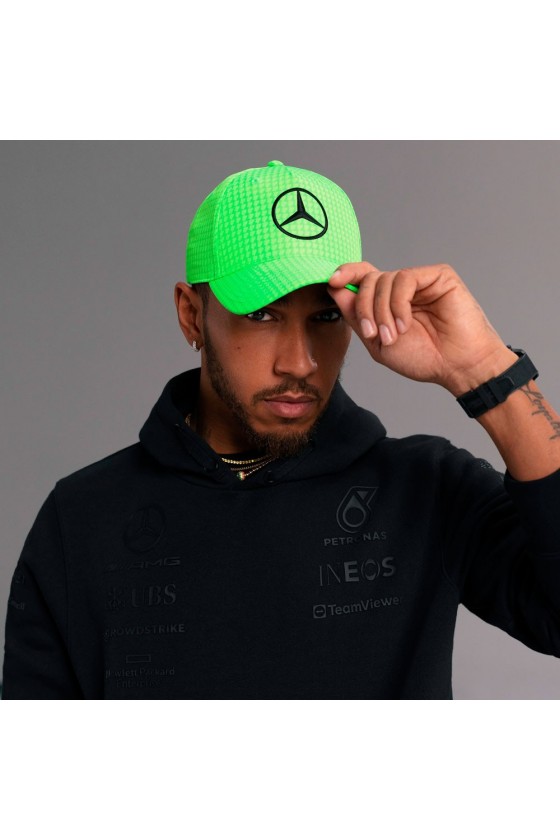 Casquette Lewis Hamilton Mercedes F1 Vert Néon