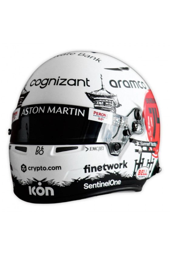 Casco Mini Helmet 1:2 Fernando Alonso 'Aston Martin 2023' GP