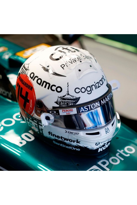 Minihjälm 1:2 Fernando Alonso 'Aston Martin 2023' GP Japan