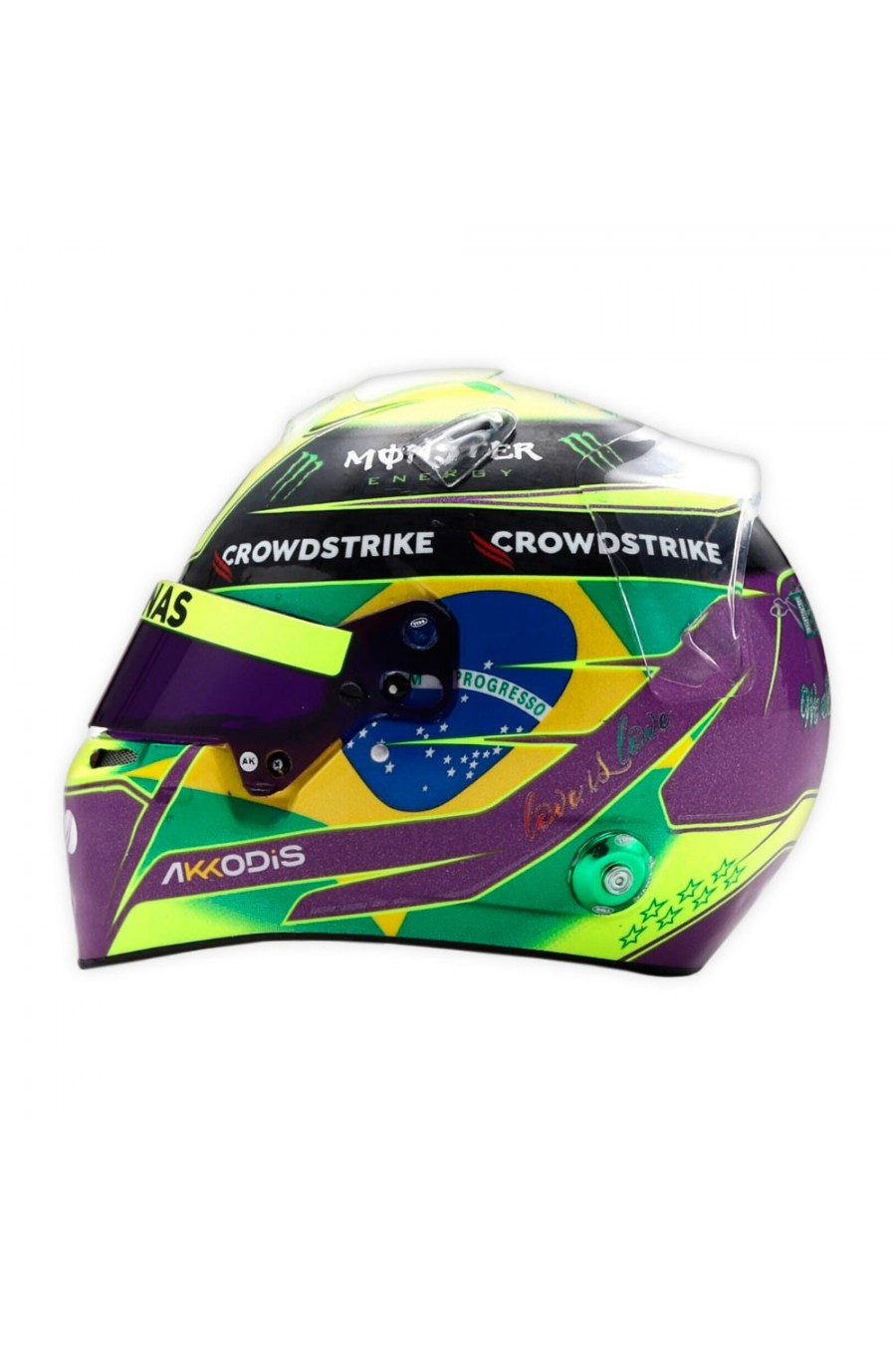 Casco Mini Helmet 1:5 Lewis Hamilton 'Mercedes 2022' GP Brazil