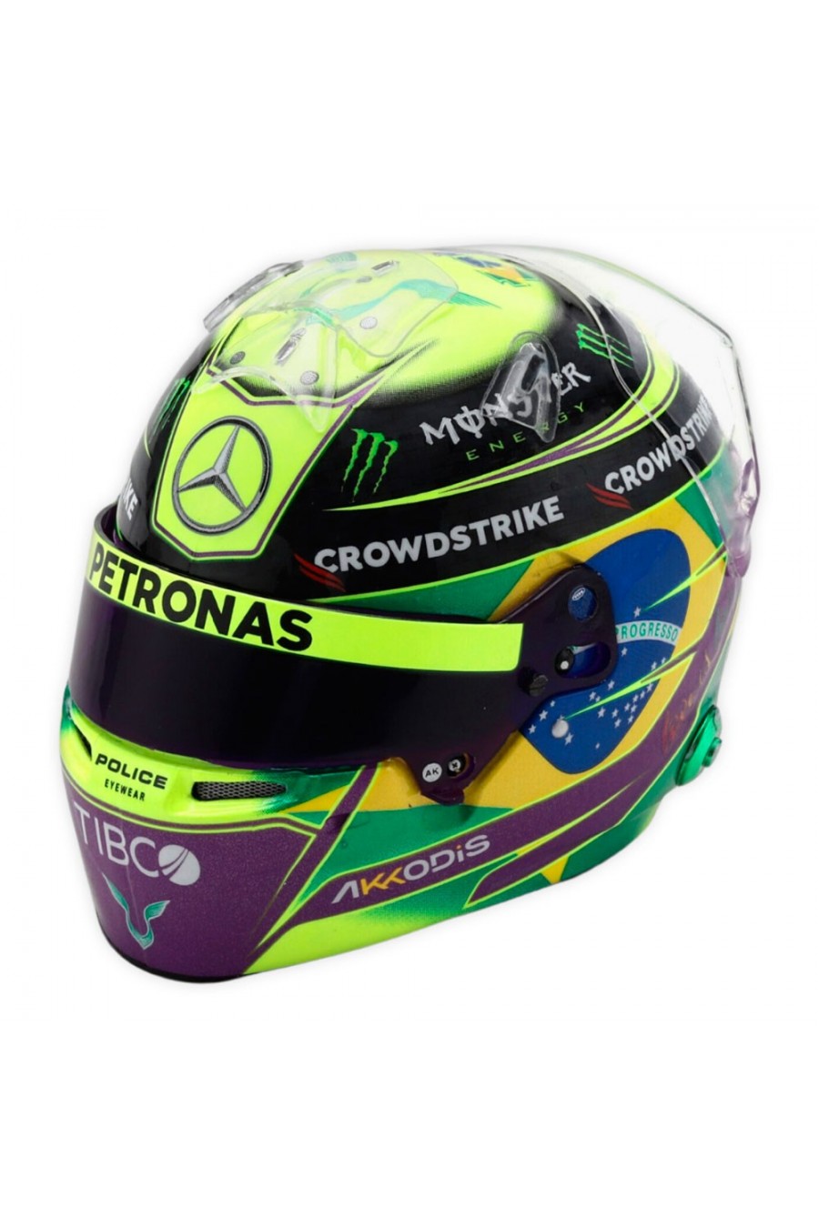 Casco Mini Helmet 1:5 Lewis Hamilton 'Mercedes 2022' GP Brazil