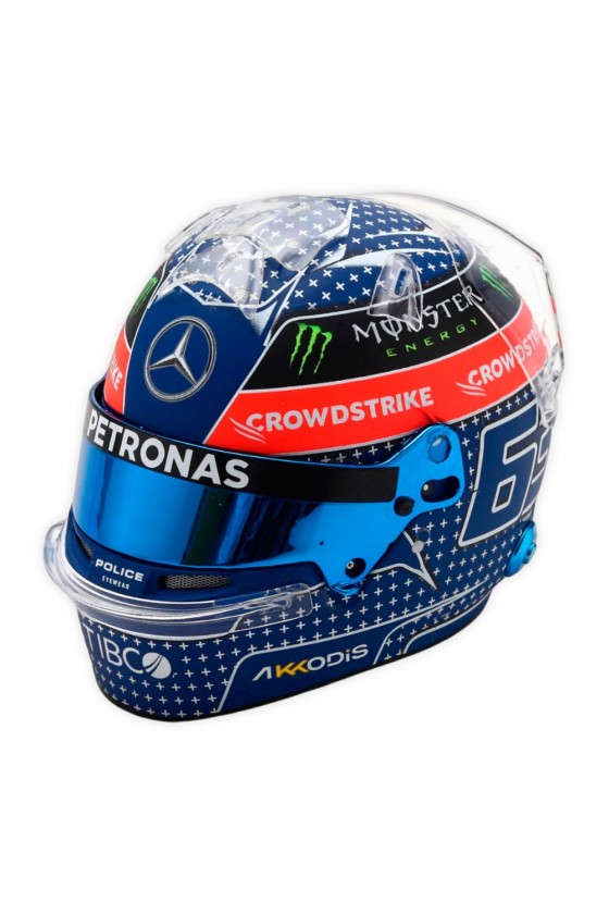Mini Capacete 1:5 George Russell 'Mercedes 2022' GP do Japão