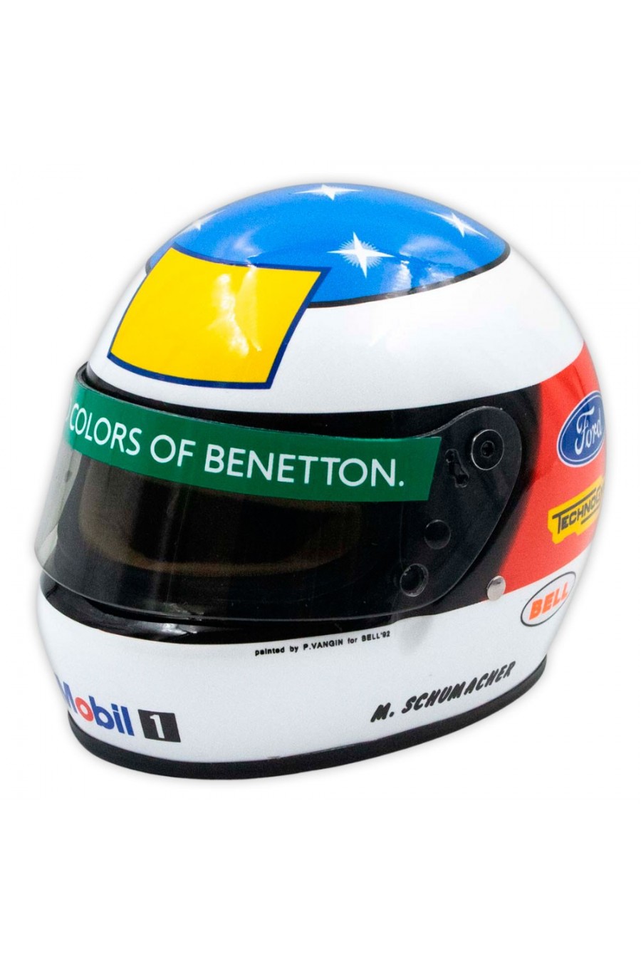 Mini capacete 1:2 Michael Schumacher 'Benetton 1992' Spa GP