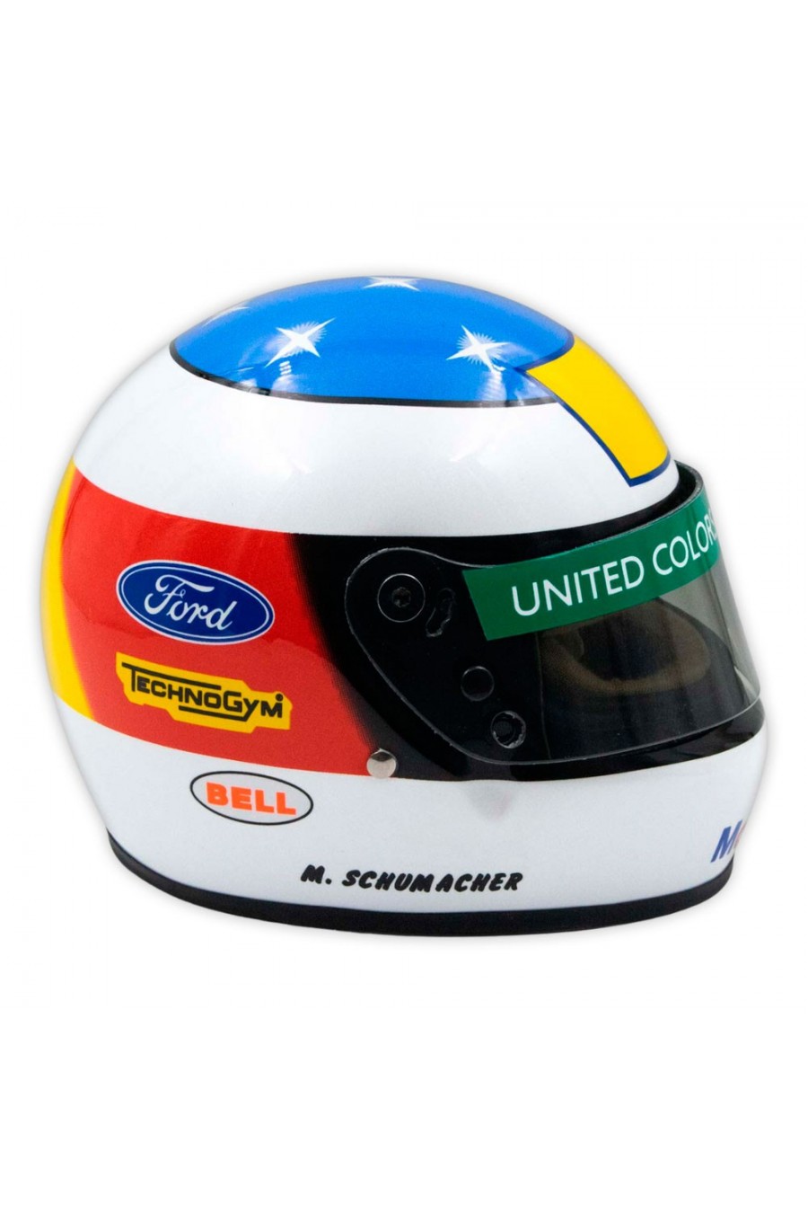 Mini capacete 1:2 Michael Schumacher 'Benetton 1992' Spa GP