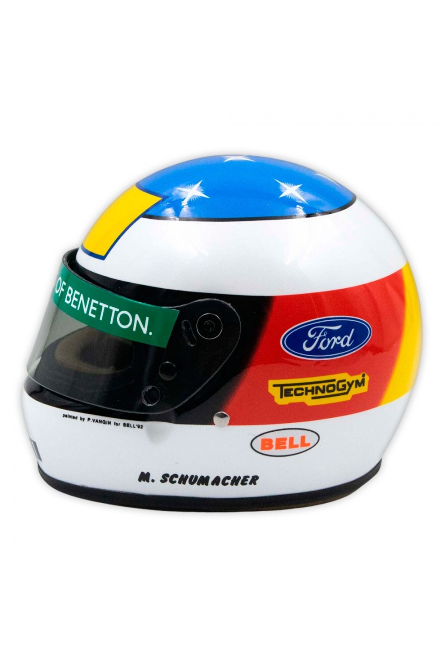 Mini capacete 1:2 Michael Schumacher 'Benetton 1992' Spa GP