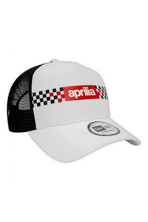 Casquette de camion à imprimé checker Aprilia