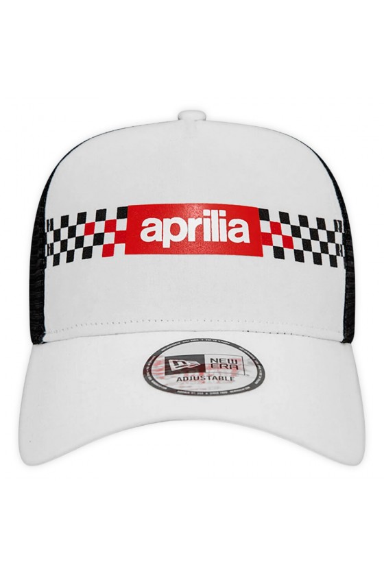 Casquette de camion à imprimé checker Aprilia