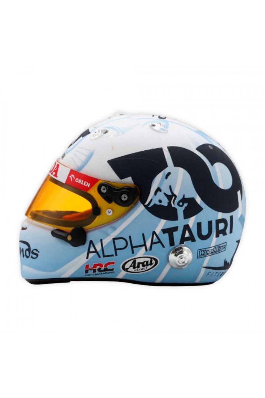 Casco Mini Helmet 1:5 Yuki Tsunoda 'AlphaTauri 2023' GP Singapur